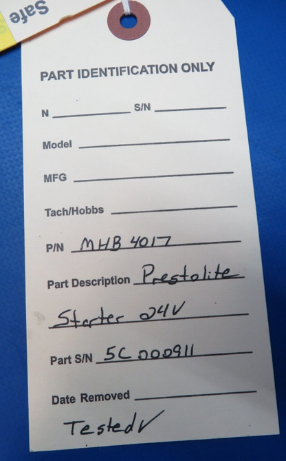 Prestolite Starter 24V P/N MHB4017 Tested w/ Warranty (0523-832)