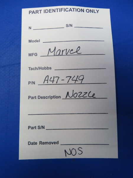 Marvel Nozzle P/N A47-749 NOS (1023-111)