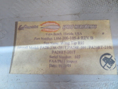 Piper PA-28-201T Dakota LoPresti RH Wing Tip Assy P/N LSM-200-105-4 (1222-928)