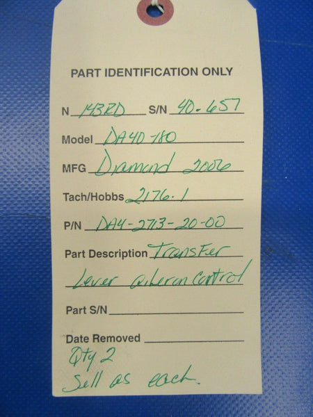 Diamond DA40-180 Transfer Lever Aileron Control DA4-2713-20-00 (0219-465)