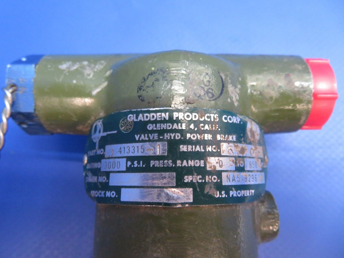 Gladden Valve Assy Hydraulic Power Brake P/N 413315-1 CORE (1022-546)