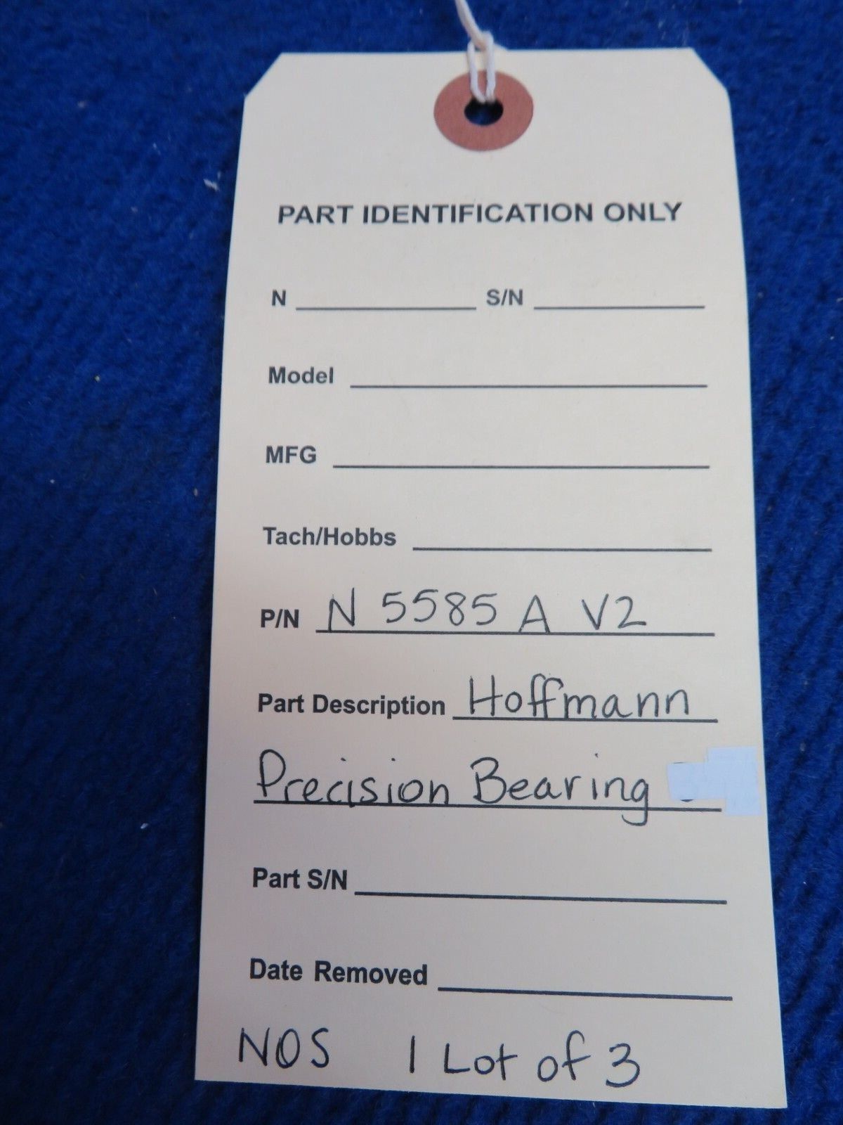 Hoffman Precision Bearing P/N N5585A V2 LOT OF 3 NOS (0822-336)