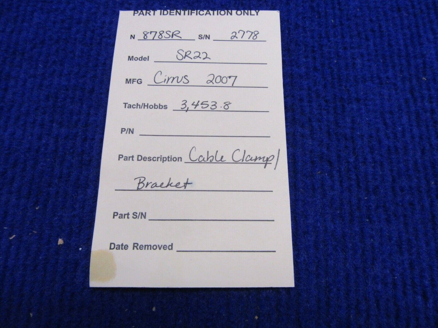 Cirrus SR-22 Cable Clamp / Bracket (1221-583)