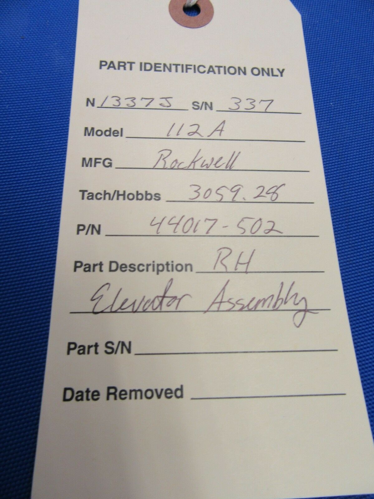 Rockwell Commander 112A RH Elevator P/N 44017-502 (0920-205)