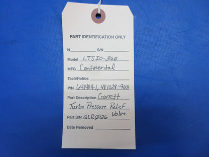 Continental Garrett Turbo Pressure Relief Valve P/N 641404-1 (0623-227)