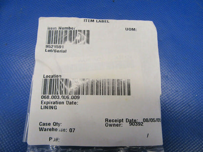 Goodyear Brake Lining P/N 9521591 NOS LOT OF 2 (0419-454)
