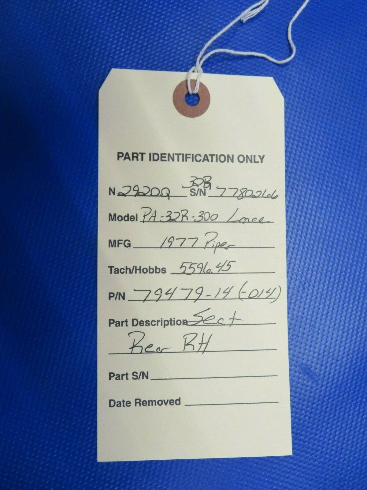 Piper PA-32R-300 Seat Rear RH P/N 79479-14 (0121-119)