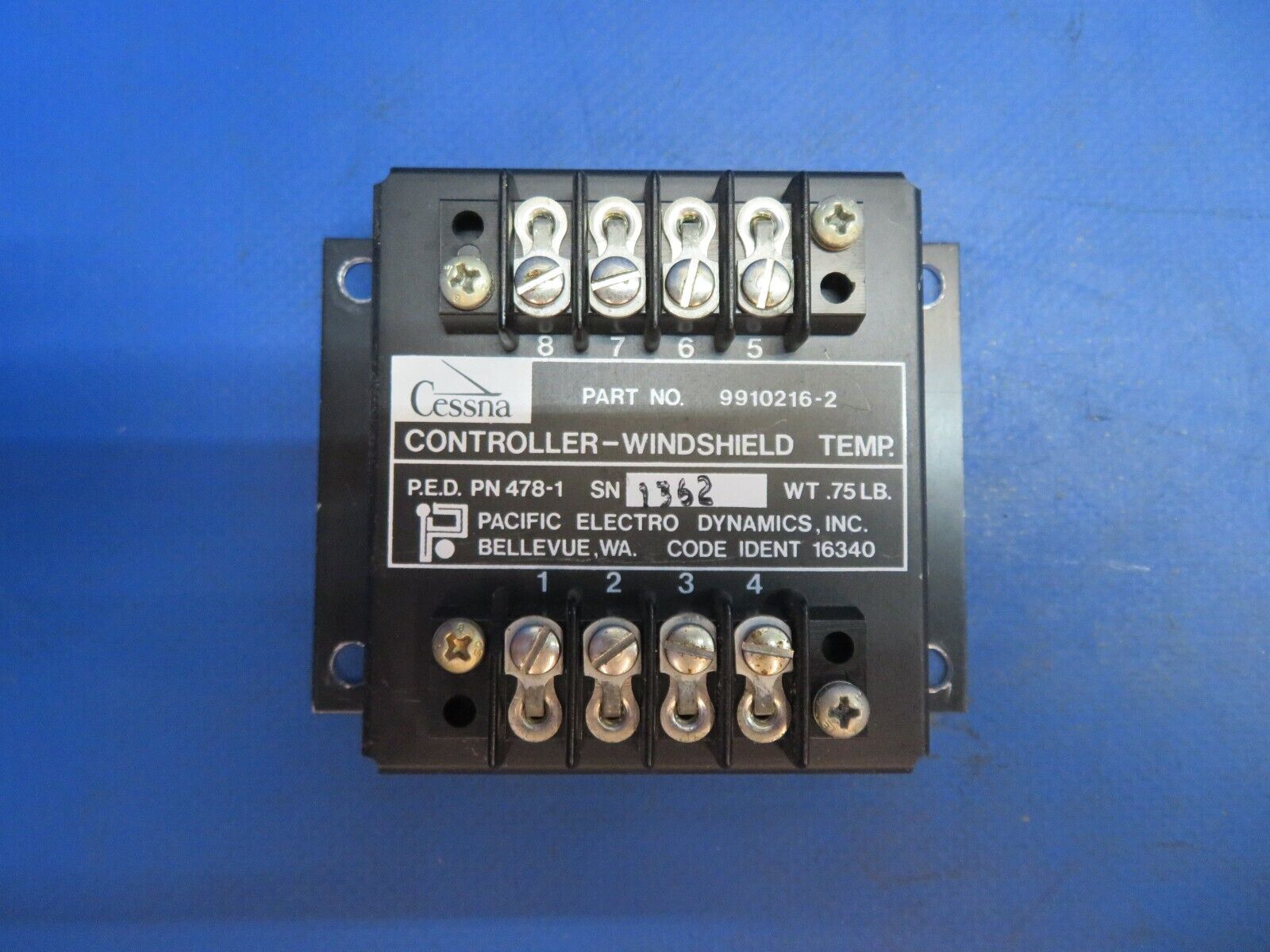 Piper Aerostar 602P Cessna Controller Windshield Temp P/N 9910216-2 (0123-654)