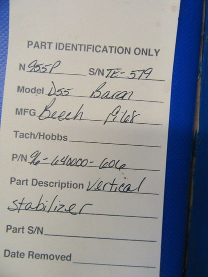 Beech Baron Rudder P/N 96-630000-608 (1217-34)