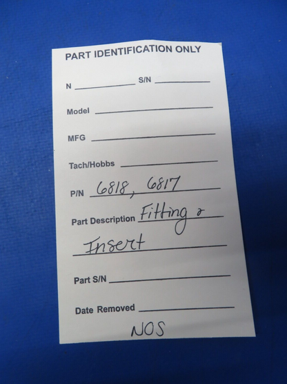 Fitting & Insert P/N 6818, 6817 NOS (1023-189)