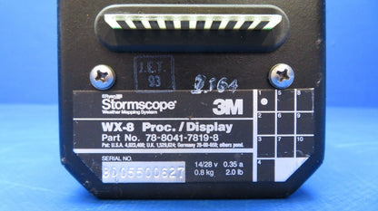 3M Stormscope WX-8 14/28V P/N 78-8041-7819-8 (0523-806)