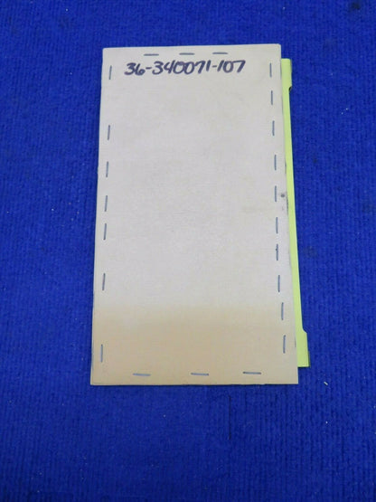 Beech A36 Radio / Avionics Heat Diffuser P/N 36-340071-107 (0422-376)