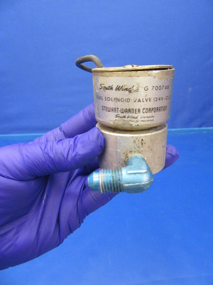 Stewart Warner Southwind Fuel Solenoid Valve 24V P/N G-700748 / Tested (0418-20)