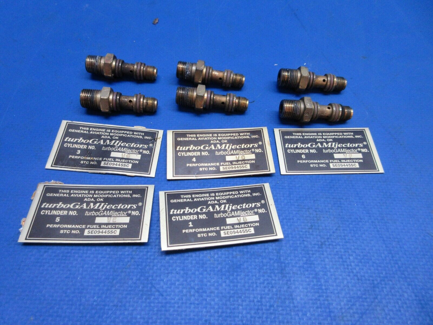GAMIjectirs Fuel Nozzles Lycoming TIO-540-U2A P/N LW-18182 LOT OF 6 (0723-245)