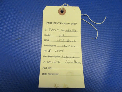 Lycoming 0-320-E3D Vernatherm P/N 75944 (0421-386)