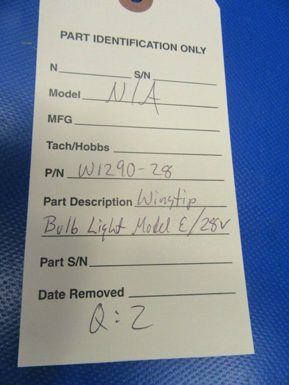 Whelen Wingtip Lightbulb Model E 28V P/N W1290-28 NOS (0120-257)