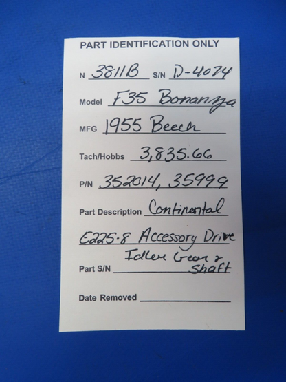 Continental E225-8 Accessory Drive Idler Gear & Shaft P/N 352014 (0723-688)