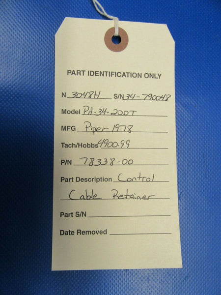 Piper PA-34-200T Control Cable Retainer P/N 78338-00 (1119-195)