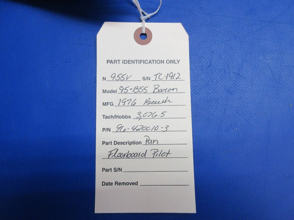 Beech 95-B55 Baron Pan Floorboard Pilot P/N 96-420010-3 (0623-746)