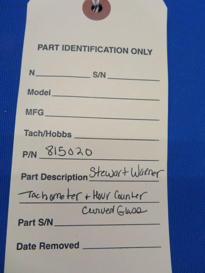 Stewart Warner RPM Tachometer & Hour Counter CURVED GLASS 815020 (1020-05)