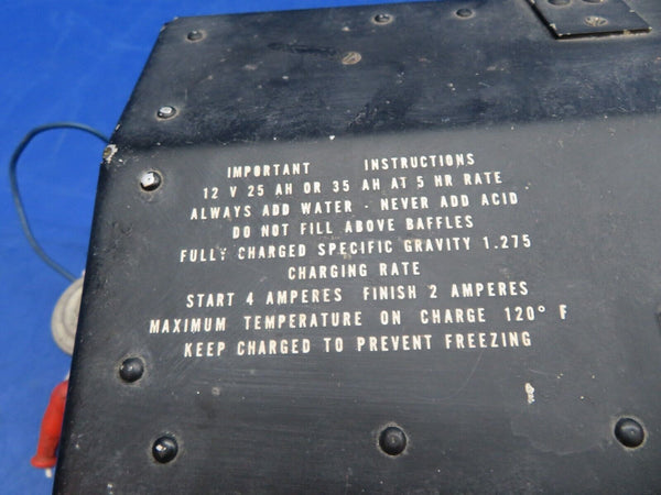 Piper PA-28R-180 Battery Box Assy w/ Lid & Relay 12v P/N 63888-00 (1123-403)