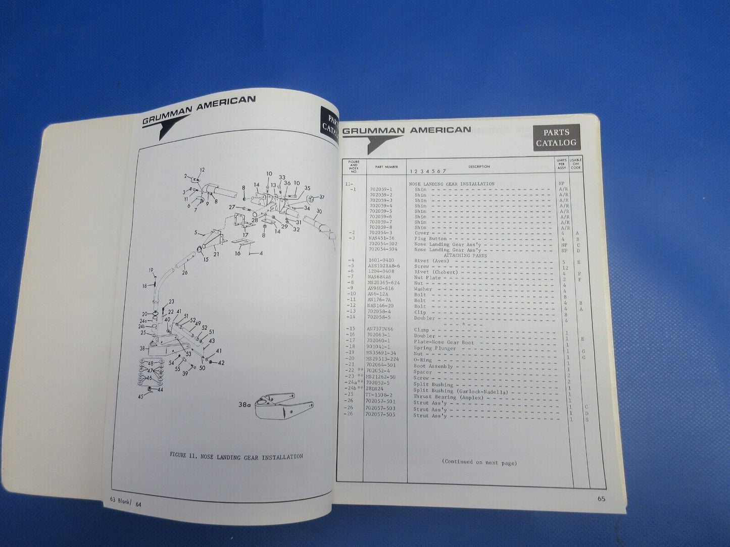 Grumman American AA1, AA1A, AA1B Parts Catalog (0124-1346)