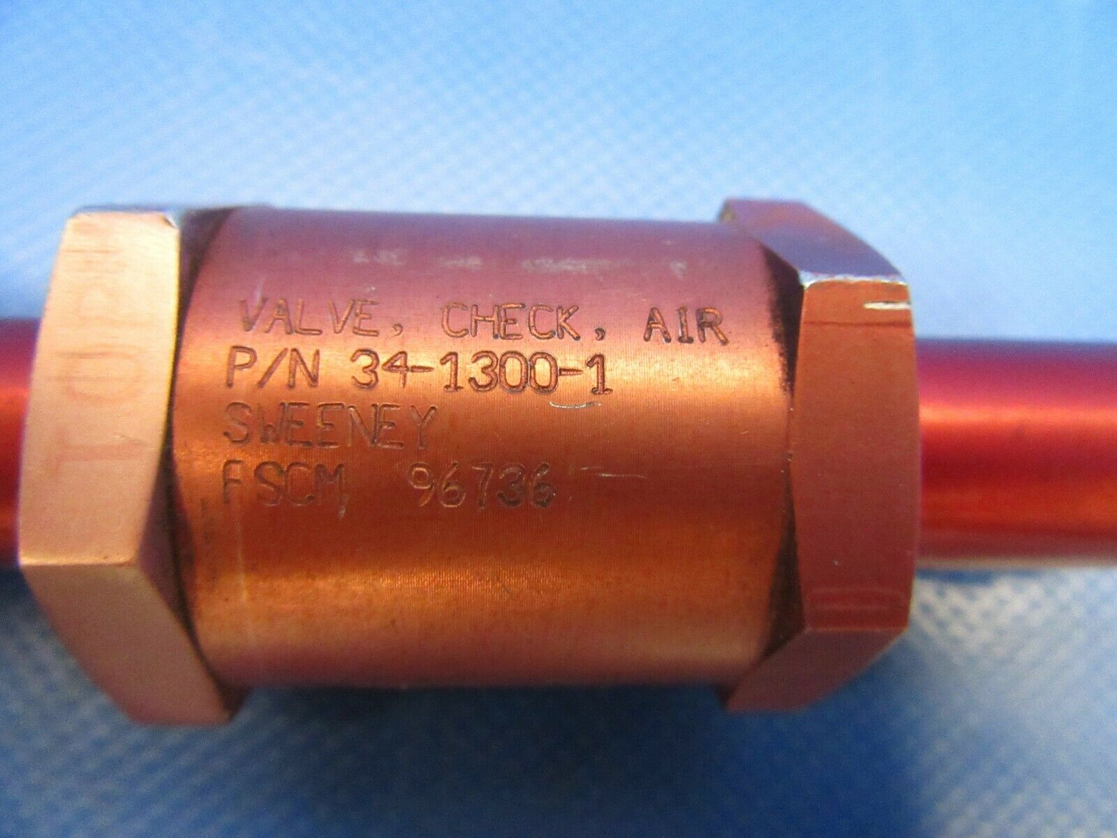 Beech Bonanza A36 Sweeney Valve Check Air P/N 34-1300-1 (0719-13)
