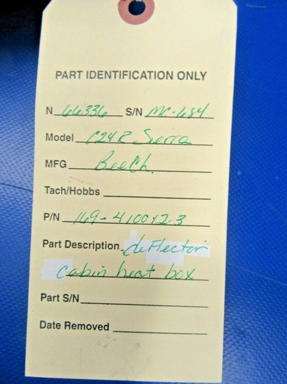 Beech Sierra C24R Deflector Cabin Heat Box 169-410012-3 (0219-75)