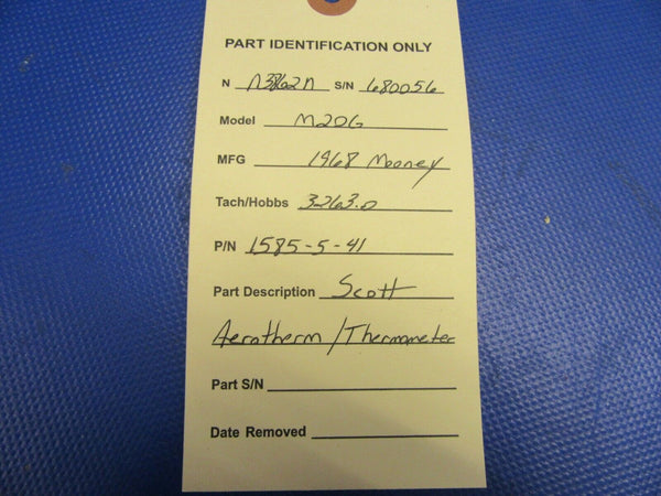 Scott Aerotherm / Thermometer P/N 1585-5-41 (0921-348)