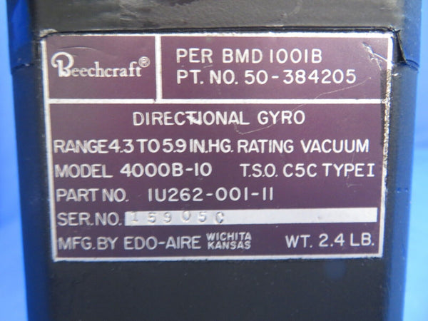 Edo-Aire Directional Gyro P/N 400B-10, 50-384205 (0223-795)