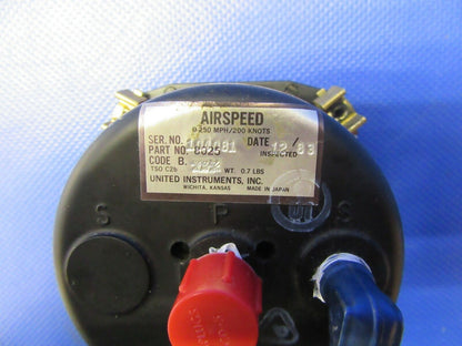 United Instruments Air Speed Indicator P/N 8025 CORE (0421-458)