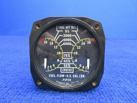 Aeromarine 1170 Piper Dual Fuel Flow Gauge CORE (0422-22)