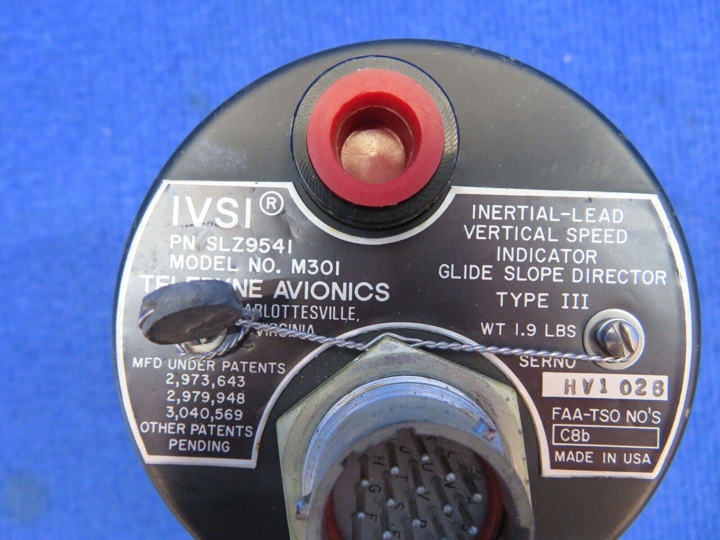 Teledyne IVSI Glideslope Indicator P/N SLZ9541 (0622-855)