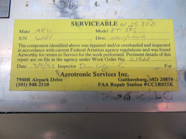 ARC Radio 28V P/N 46660-1100 FOR PARTS (0922-404)