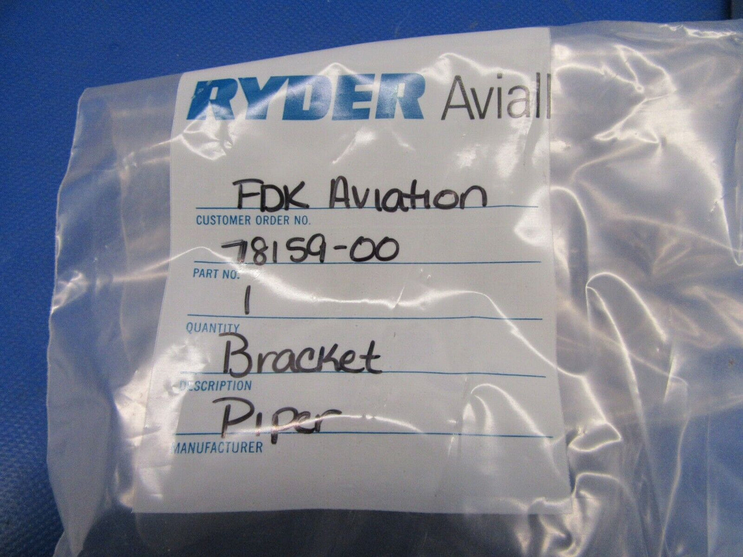Piper Cherokee / Seneca Angle Aft Rib P/N 78159-000 NOS (0419-304)
