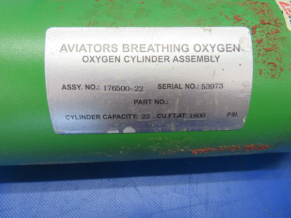 Cessna 210 / T210N Oxygen Cylinder 22 CU FT w/ Regulator C166004-0101 (1021-101)