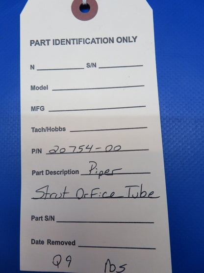 Piper Strut Orfice Tube P/N 20754-00 NOS (0922-466)