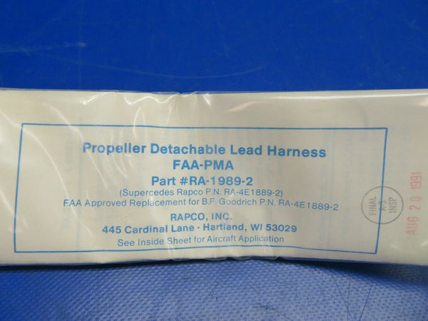 Rapco Propeller Detachable Lead Harness NOS P/N RA-1989-2 (0720-837)
