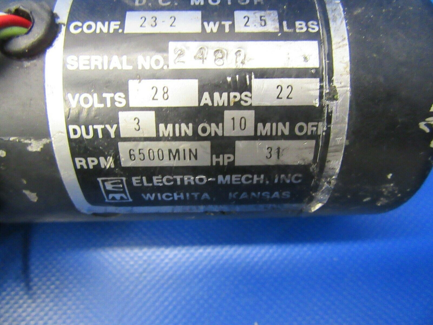 Cessna T310Q Electro-Mech Landing Gear Motor & Box 28V 9910002-3 (0819-342)