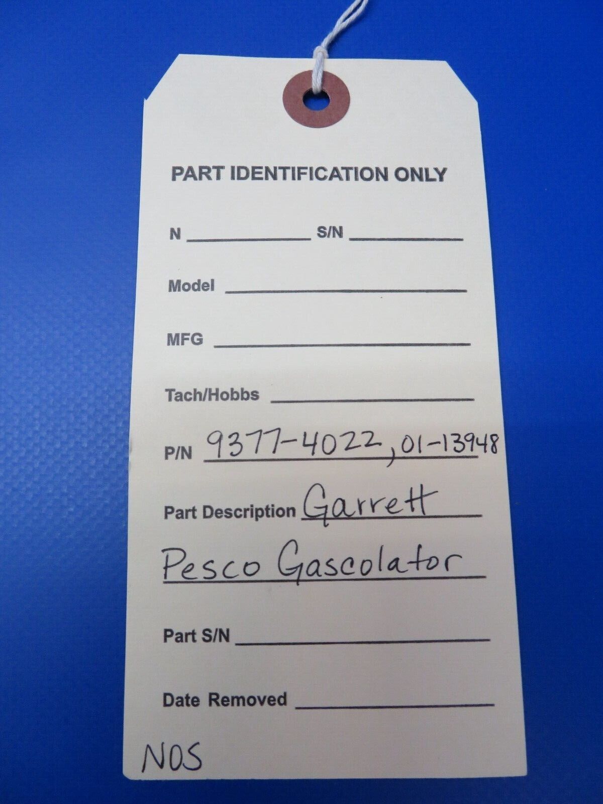 Garrett Pesco Gascolator P/N 9377-4022 NOS (0922-434)