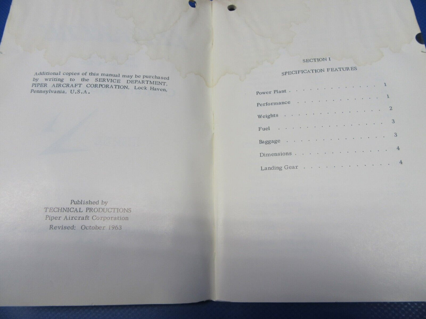 Piper PA-28 and PA-24 Original Owner's Handbook Lot Set of 4 (0124-30)