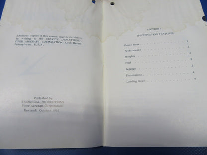 Piper PA-28 and PA-24 Original Owner's Handbook Lot Set of 4 (0124-30)