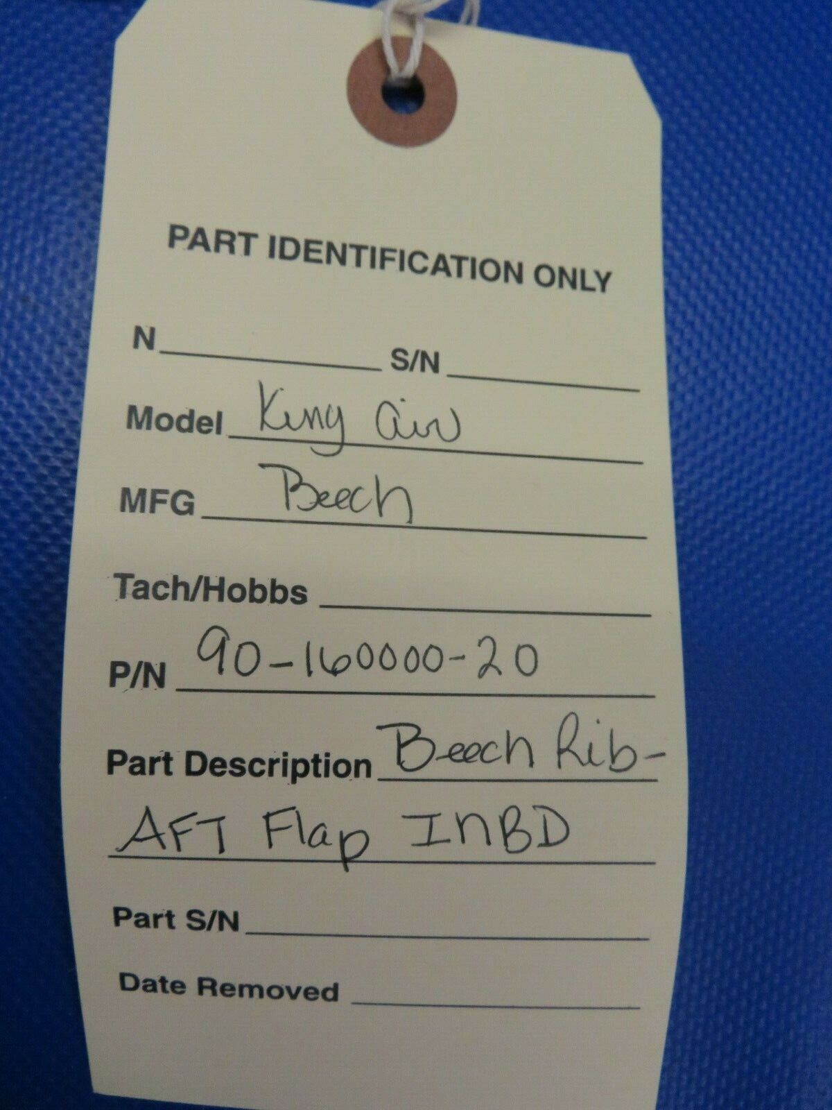 Beech King Air 90 Series Rib AFT Flap INBD 96-160000-20 NOS (1220-36)