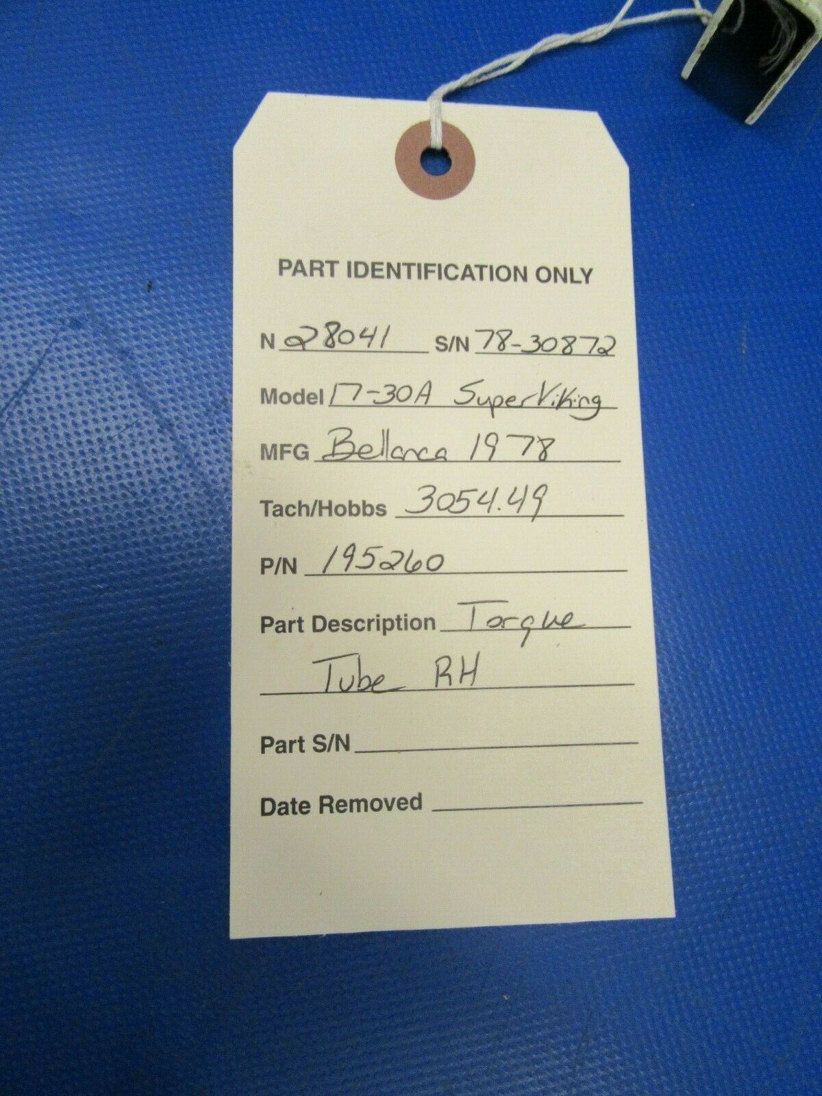 Bellanca 17-30A Super Viking Rudder Torque Tube RH P/N 195260 (0819-212)