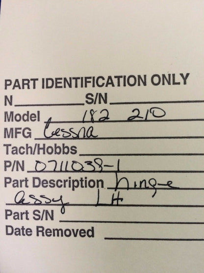 Cessna 182 - 210 Hinge Assy Cabin Door LH P/N 0711039-1 (1216-42)