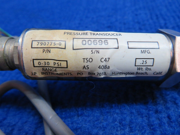 Socata TB-10 JP Instruments Pressure Transducer P/N 790775-0 (0622-881)
