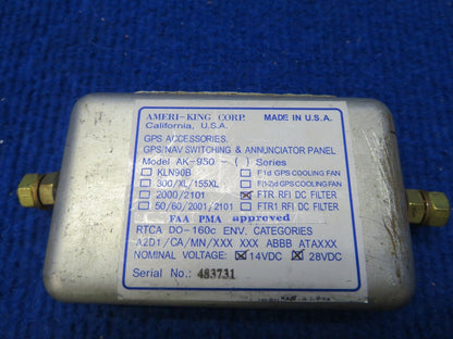 Ameri-King GPS / NAV Switching & Annunciator Panel 14/28V P/N AK-950 (0322-344)