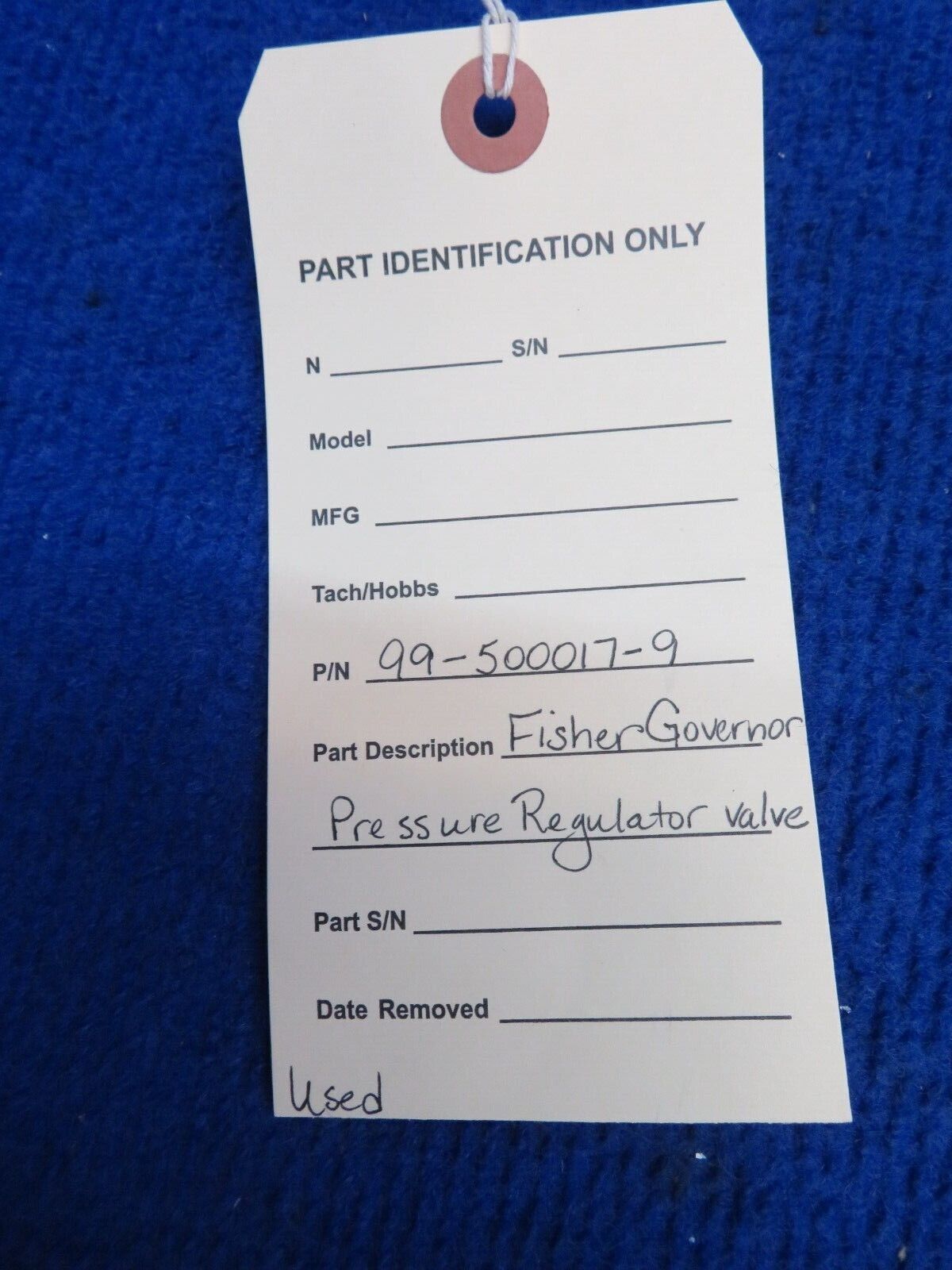Fisher Governor Pressure Regulator Valve P/N 99-500017-9 (0822-358)