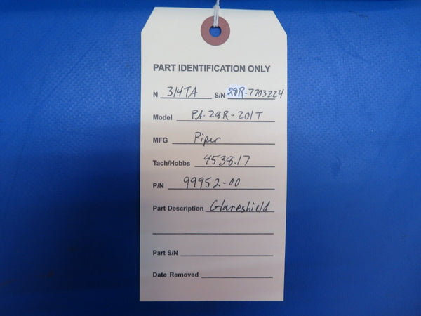 Piper PA-28R-201T Glareshield P/N 99952-00 (1122-735)