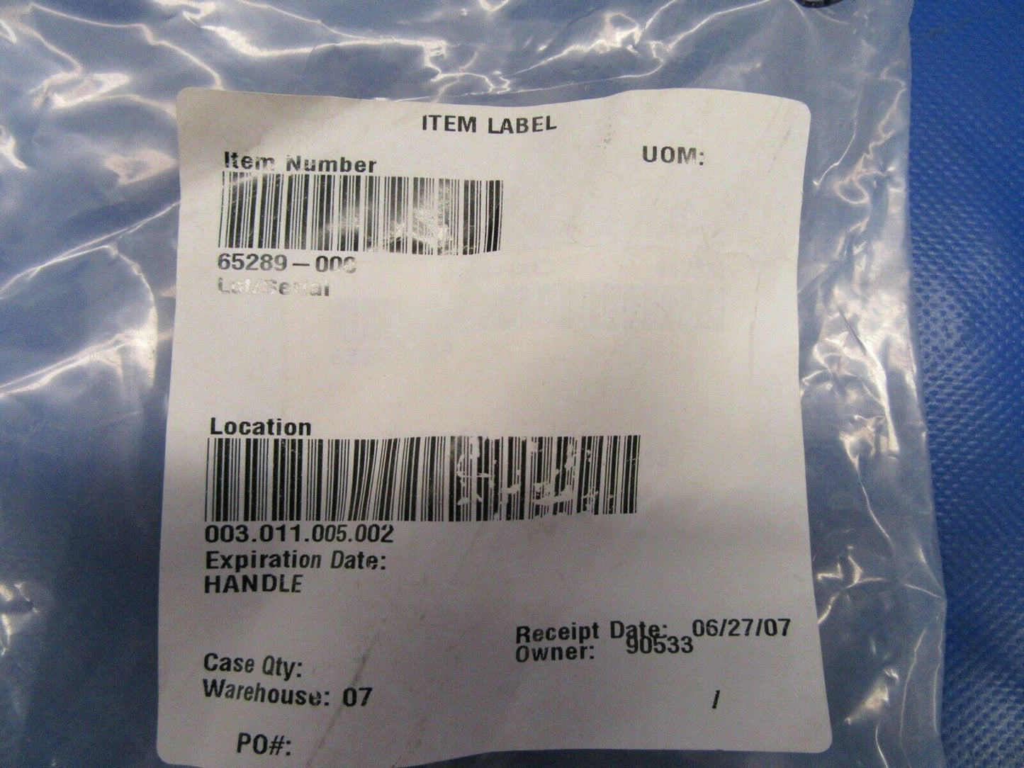Piper PA28, 32 Handle Quick Drain P/N 65289-000 NOS (0419-447)